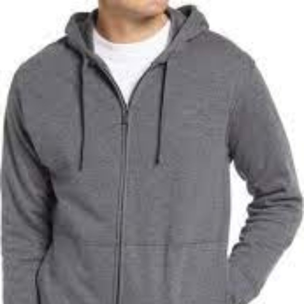 Ugg Gordon Full Zip Hoodie sweater Charcoal fleece-lined men  Cardigan  Large